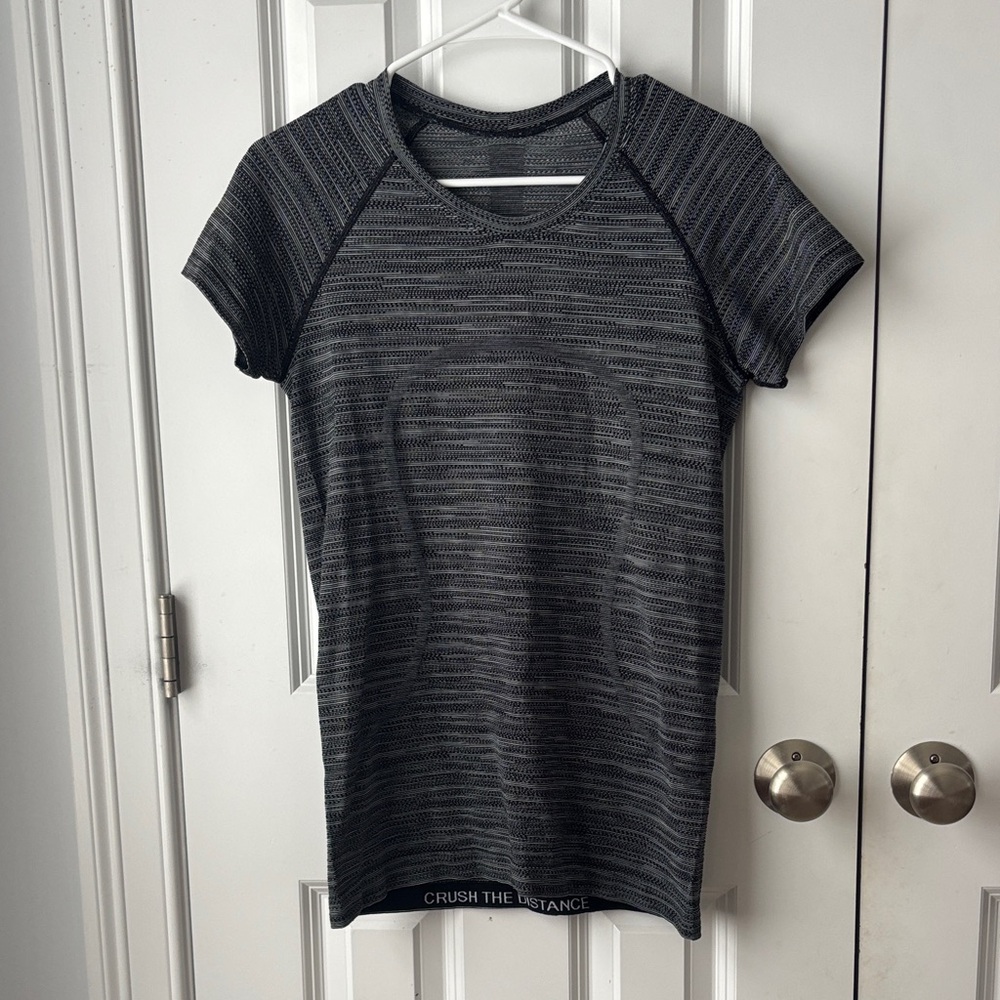 Lululemon Black and White Striped Swiftly Tech